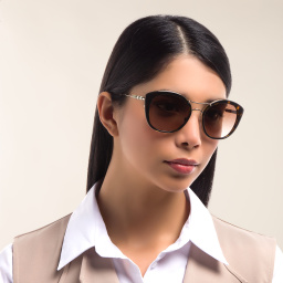 BURBERRY Cat-Eye Sunglasses in Dark Havana – Product Photo 6