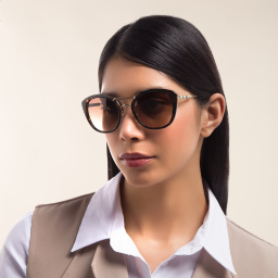 BURBERRY Cat-Eye Sunglasses in Dark Havana – Product Photo 7
