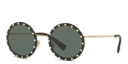 نظارة شمسية دائرية بدون إطار من فالنتينو بلون أسود - صورة المنتج 2