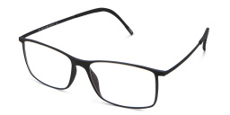 Silhouette Rectangle Eyeglasses in Black – Product Photo 2