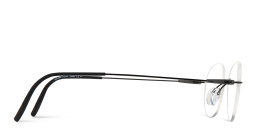 Silhouette Rimless Round Eyeglasses in Black – Product Photo 4