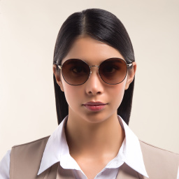 BURBERRY Round Sunglasses in Black – Product Photo 5
