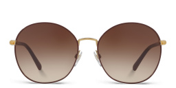 نظارة شمسية دائرية من بربري بلون أحمر على ذهبي - صورة المنتج 1