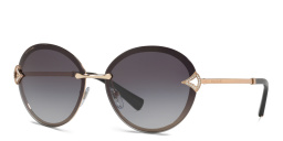 BVLGARI Rimless Round Sunglasses in Pink Gold – Product Photo 2
