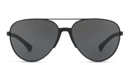 Emporio Armani Aviator Sunglasses in Matte Black – Product Photo 1
