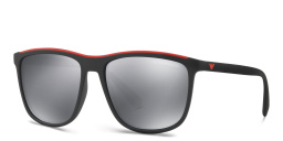 Emporio Armani Rectangle Sunglasses in Matte Black – Product Photo 2