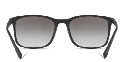 Shop Prada Linea Rossa Rectangle Sunglasses in Black online.