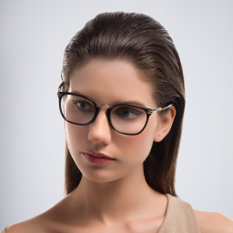 BURBERRY Square Eyeglasses in Matte Black – Product Photo 5
