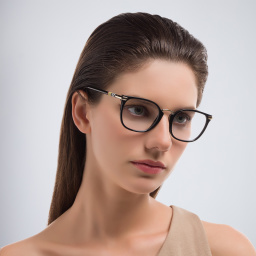 BURBERRY Square Eyeglasses in Matte Black – Product Photo 6