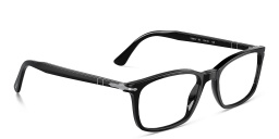 PERSOL Square Eyeglasses in Black – Product Photo 4