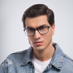 Prada Linea Rossa Wide Rectangle Eyeglasses in Blue – Product Photo 5