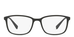 Prada Linea Rossa Wide Rectangle Eyeglasses in Rubber Black – Product Photo 1