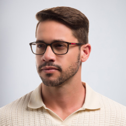 Prada Linea Rossa Rectangle Eyeglasses in Havana Rubber – Product Photo 5