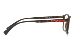 Prada Linea Rossa Rectangle Eyeglasses in Havana Rubber – Product Photo 3