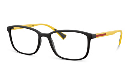 Prada Linea Rossa Wide Rectangle Eyeglasses in Matte Black – Product Photo 2