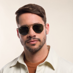 Ray-Ban Marshal Irregular Sunglasses in Polished Arista Gold – Product Photo 7