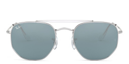Ray-Ban The Marshal Unisex Hexagonal Irregular Sunglasses in Silver – Product Photo 1
