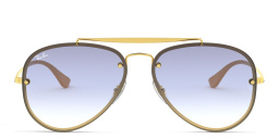 Ray-Ban Blaze Aviator Unisex Rimless Sunglasses in Gold – Product Photo 1