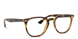Ray-Ban Unisex Round Eyeglasses in Havana – Product Photo 4