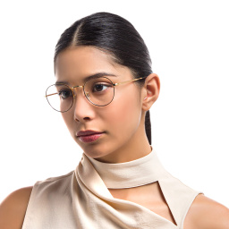 Ray-Ban David Unisex Panthos Eyeglasses in Havana On Gold – Product Photo 5