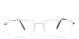 Silhouette Half Rim Rectangle Eyeglasses in Silver – Product Photo 1