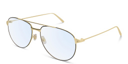 Cartier Santos de Cartier Wide Aviator Eyeglasses in Gold – Product Photo 1