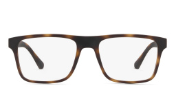Rectangle Eyeglasses من امبوريو أرماني بلون هافان مطفي - صورة المنتج 1