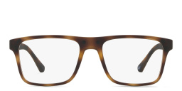 Rectangle Eyeglasses من امبوريو أرماني بلون بني - صورة المنتج 1