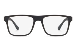 Rectangle Eyeglasses من امبوريو أرماني بلون أسود مطفي - صورة المنتج 1