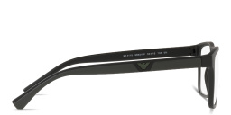 Emporio Armani Logo Rectangle Eyeglasses in Black – Product Photo 3