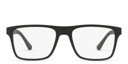 Emporio Armani Rectangle Eyeglasses in Jet Black – Product Photo 1