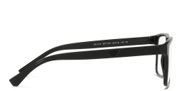 Emporio Armani Rectangle Eyeglasses in Rubber Black – Product Photo 3