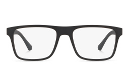 Rectangle Eyeglasses من امبوريو أرماني بلون ميدنايت بلاك - صورة المنتج 1