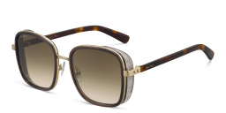 Shop JIMMY CHOO Elva/S Oversized Square Sunglasses in Black online.