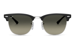 Shop Ray-Ban Clubmaster Metal Unisex Square Sunglasses in Black online.
