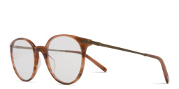 Tempo Unisex Round Eyeglasses in Brown – Product Photo 4