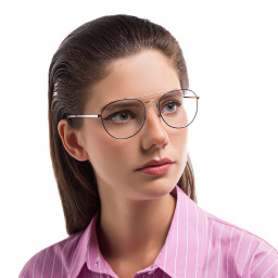 Ray-Ban Unisex Panthos Eyeglasses in Black On Silver – Product Photo 6