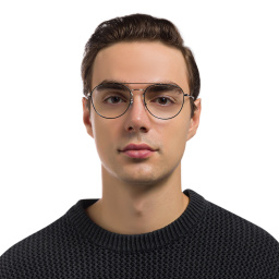 Ray-Ban Unisex Panthos Eyeglasses in Black On Silver – Product Photo 7