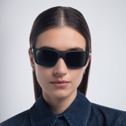 Maui Jim Byron Bay Unisex Rectangle Sunglasses in Black – Product Photo 5