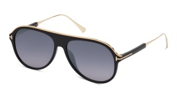 نظارة شمسية أفياتور من توم فورد بلون أسود لامع - صورة المنتج 2