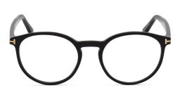 نظارة طبية دائرية للجنسين من توم فورد بلون أسود لامع - صورة المنتج 1