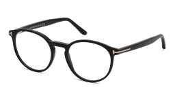 نظارة طبية دائرية للجنسين من توم فورد بلون أسود لامع - صورة المنتج 2