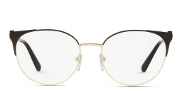 BVLGARI Round Eyeglasses in Brown/Pale Gold – Product Photo 1
