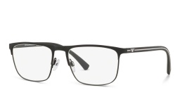 Emporio Armani Wide Rectangle Eyeglasses in Black – Product Photo 2