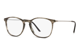 GIORGIO ARMANI Round Eyeglasses in Black & Tortoise Top – Product Photo 2