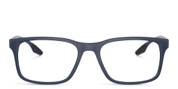 Rectangle Eyeglasses من برادا لينيا روسا بلون أزرق داكن - صورة المنتج 1