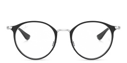 نظارة طبية معدنية بإطار بانتوس للصغار من راي بان جونيور بلون أسود على فضي - صورة المنتج 1