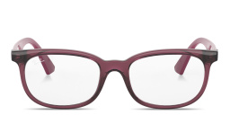 Shop Ray-Ban Kids Square Eyeglasses in Transparent Fuchsia online.
