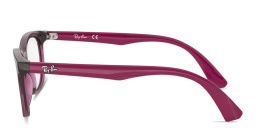 Shop Ray-Ban Kids Square Eyeglasses in Transparent Fuchsia online.