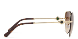 BVLGARI Rimless Aviator Sunglasses in Pale Gold – Product Photo 3